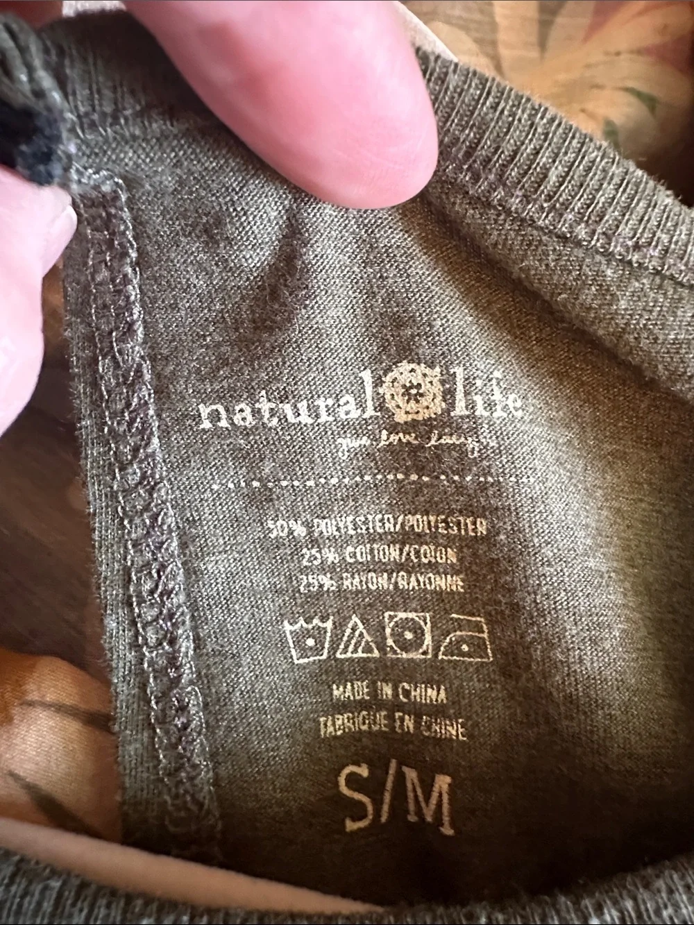 Natural Life Peace Jumper Olive Green S/M